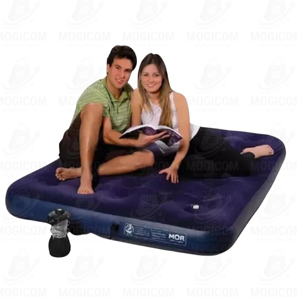 Colchão Inflável MOR De Casal Multiuso 191 x 137 x 22 cm