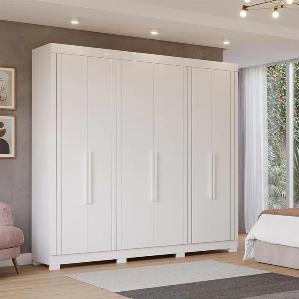 Guarda Roupa Panan Cecilia 6 Portas Branco