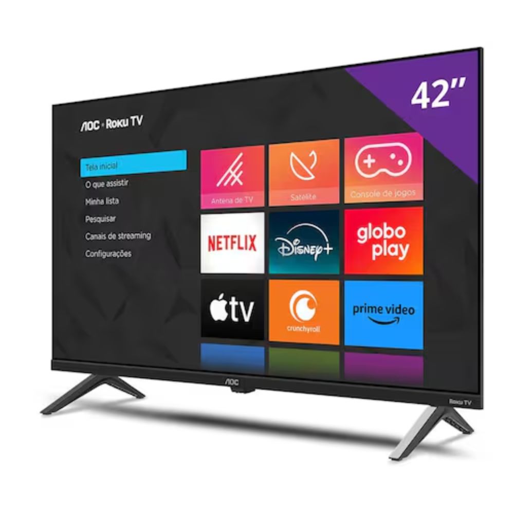 Smart TV AOC 42 Polegadas LED Roku 42S5045/78G Full HD Wi-Fi