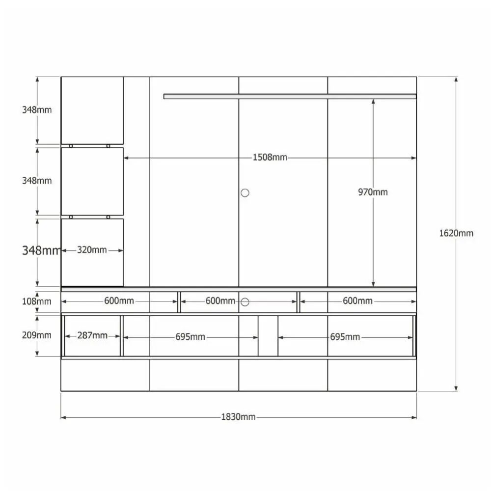 Painel Lukaliam Intense Freijo Ripado/Off White