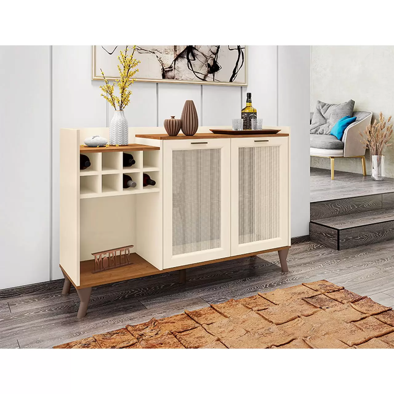 Balcao Buffet Mobler Arcade 704 Nature/off White