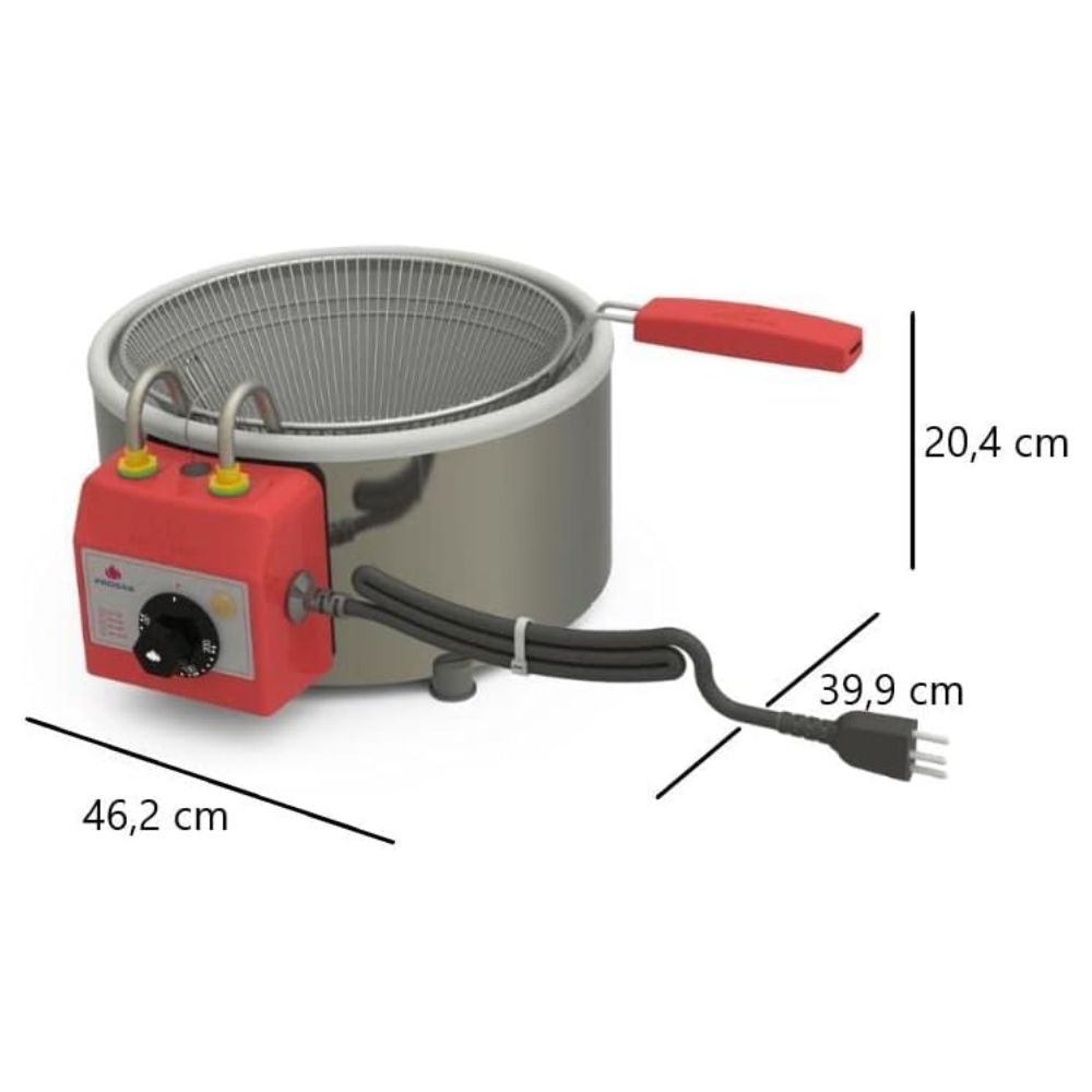 Tacho Fritadeira Elétrica Profissional Progás 3L em Aço Inox 220V