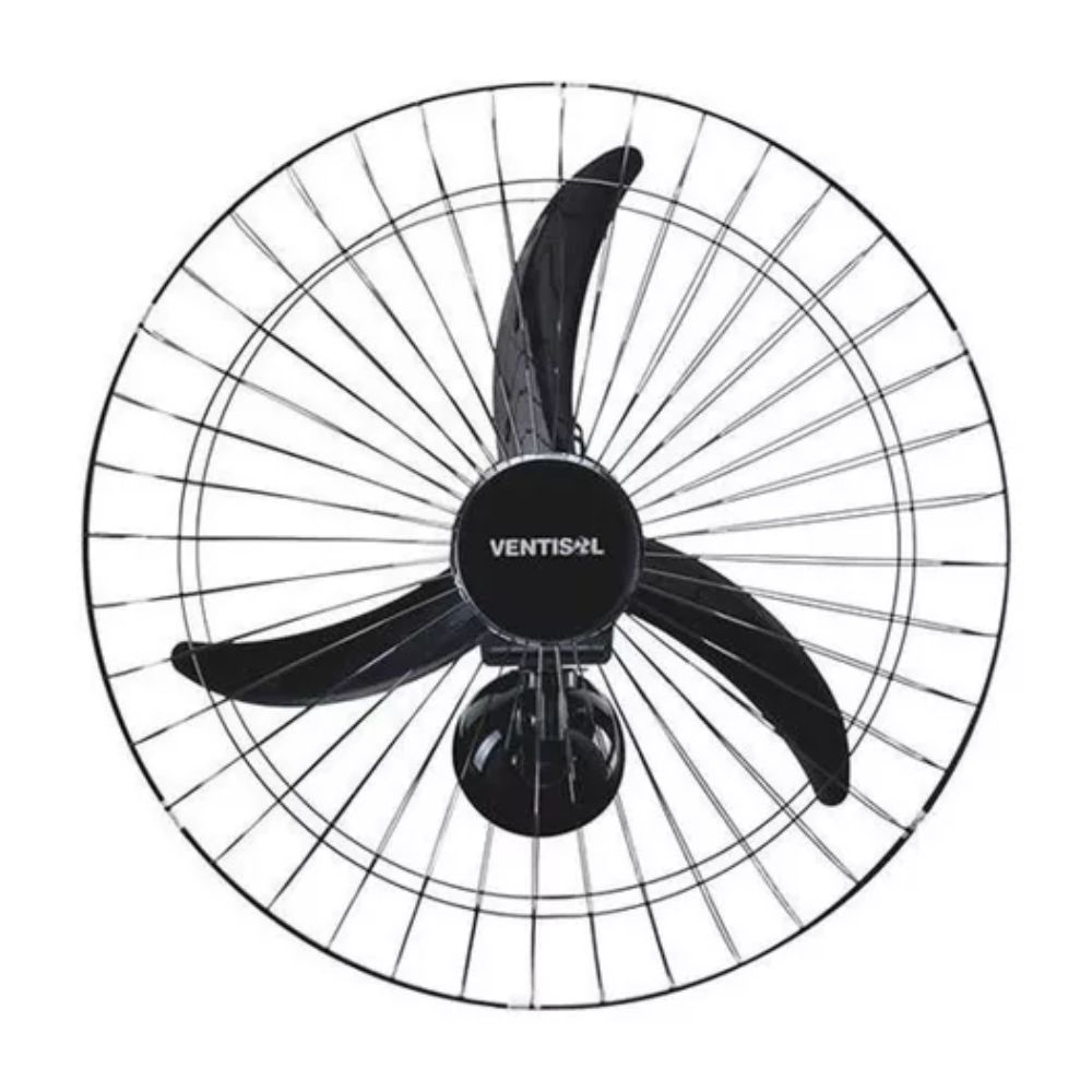 Ventilador Osc Parede 60cm New Preto 220v Premium Ventisol