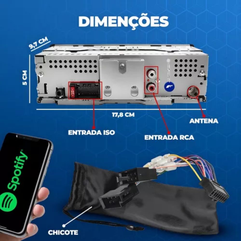 Som Automotivo Pioneer Mvh-s118ui Usb
