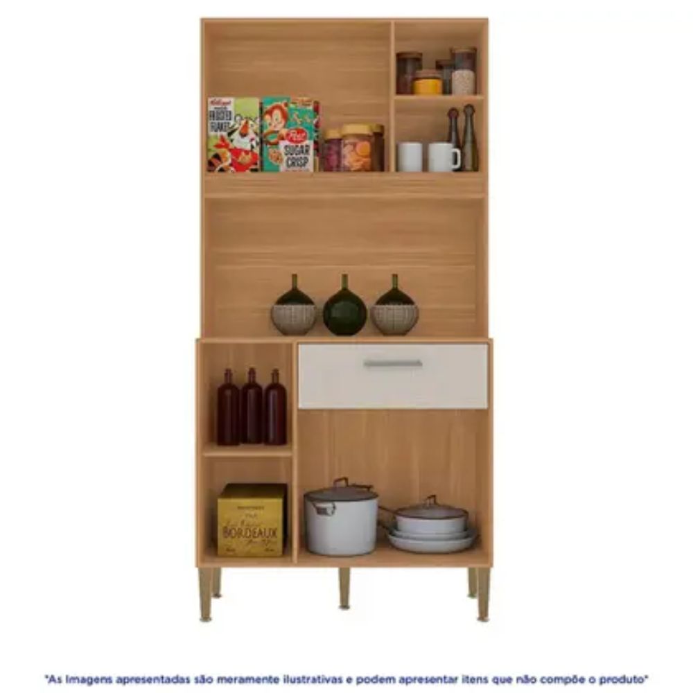 Cozinha Compacta Zen Kits Paraná 3 Portas 1 Gaveta