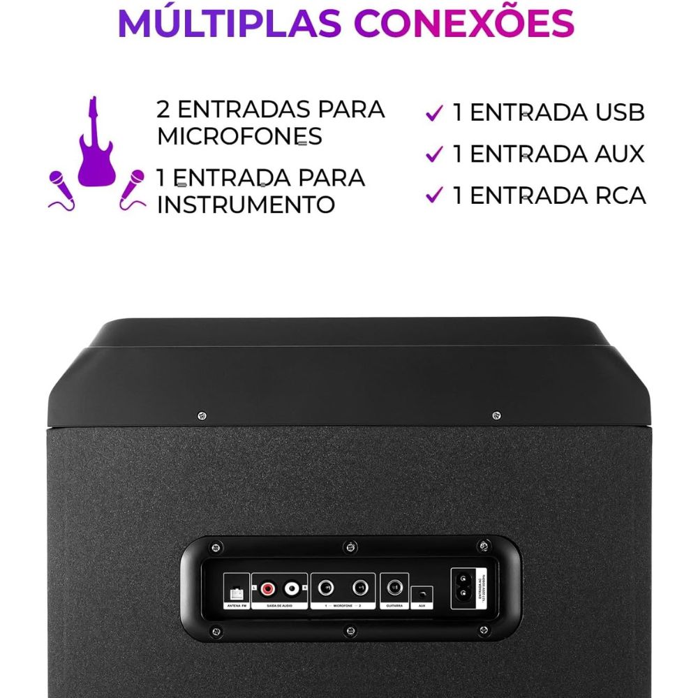 Caixa de Som Torre Aiwa AWS-T2W-02 Bluetooth