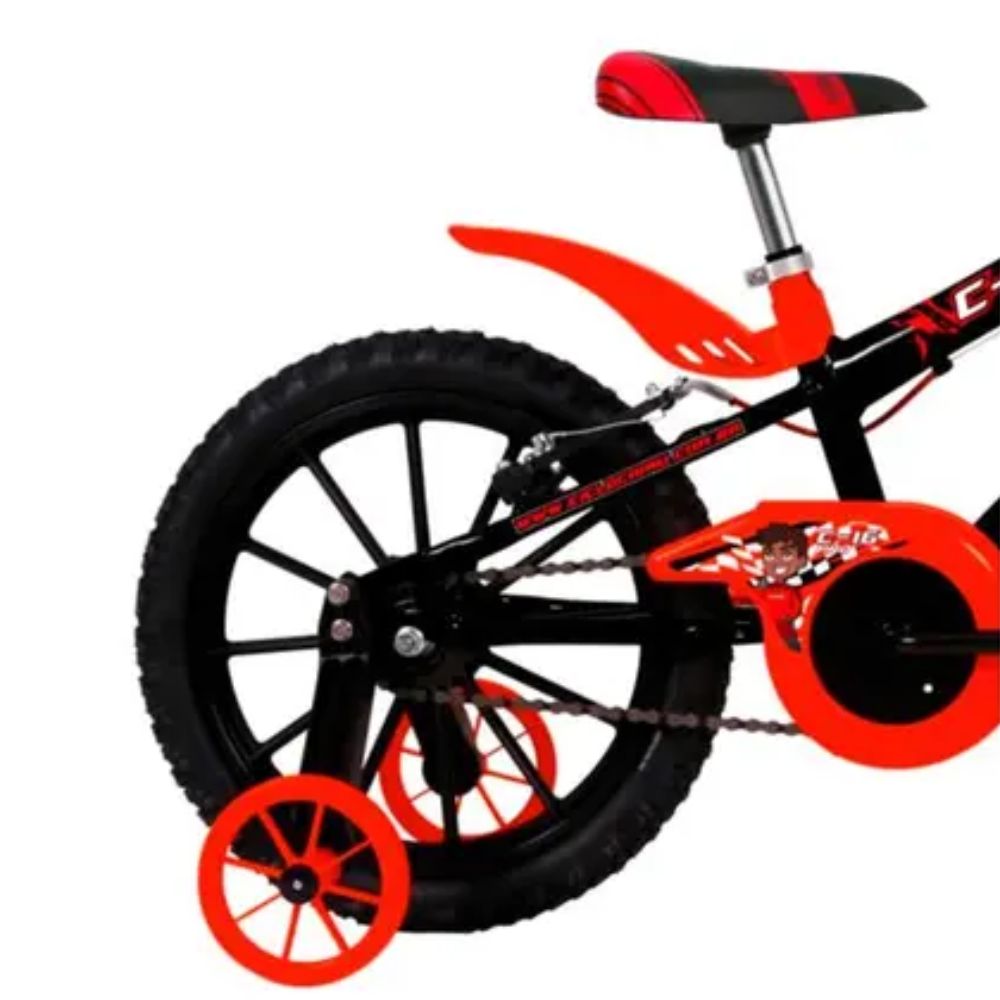 Bicicleta Infantil Cairu C-16 Pro MTB Aro 16 Preto/Vermelho