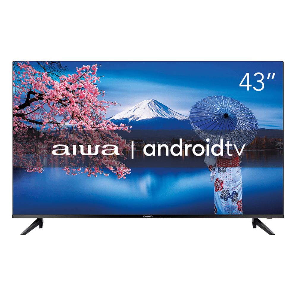 Smart TV AIWA 43” Android Full HD Borda Ultrafina AWS-TV-43-BL-02