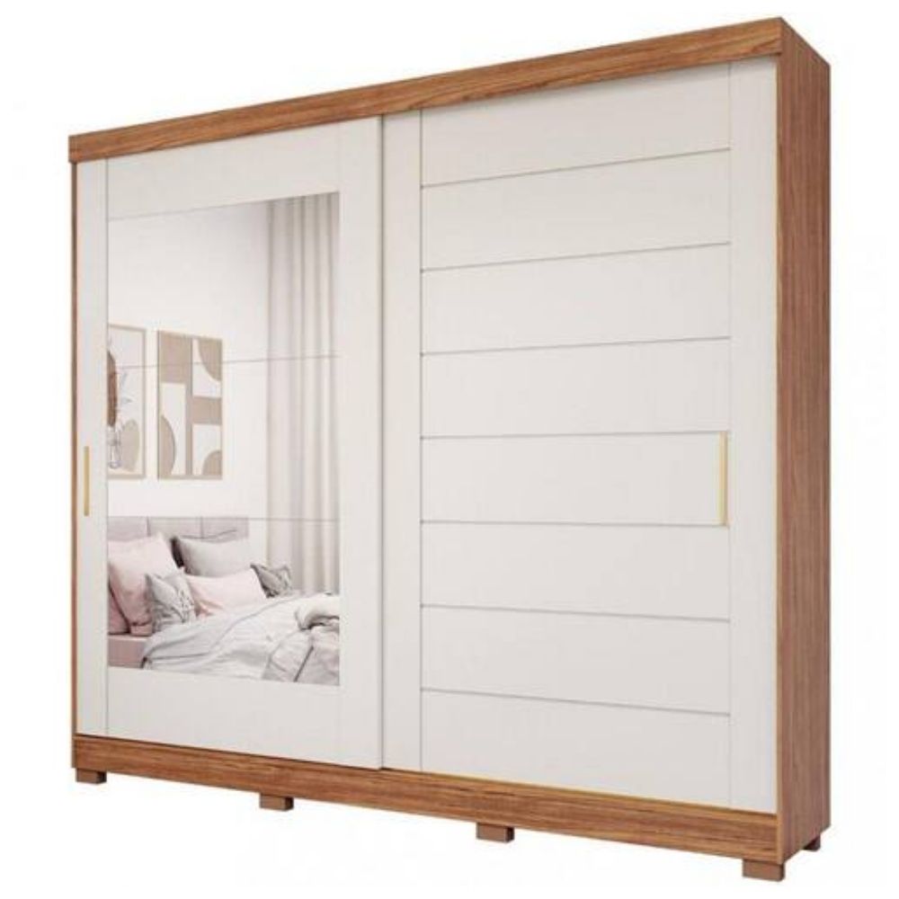Guarda-Roupa Panan Florença 2 Portas com Espelho e Pés