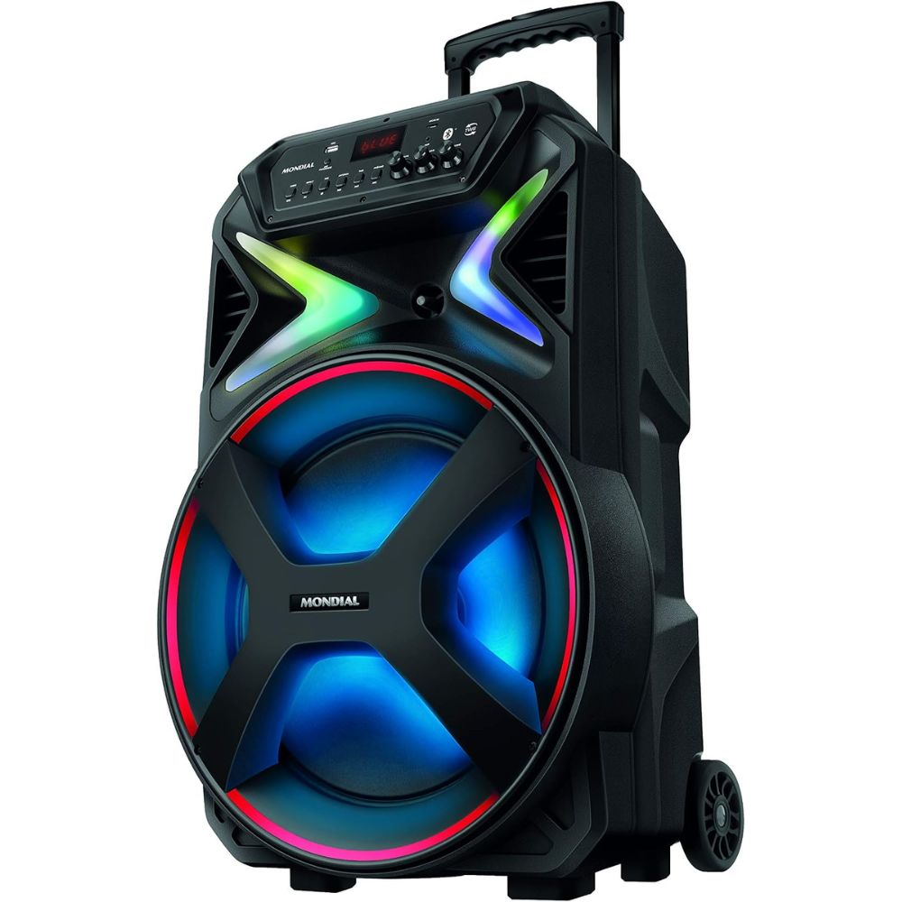 Caixa de Som Amplificada Mondial Connect Lights Plus