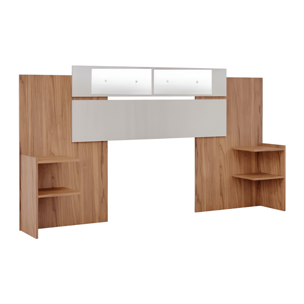Cabeceira Panan Mila com Espelhos Cinamomo Off White