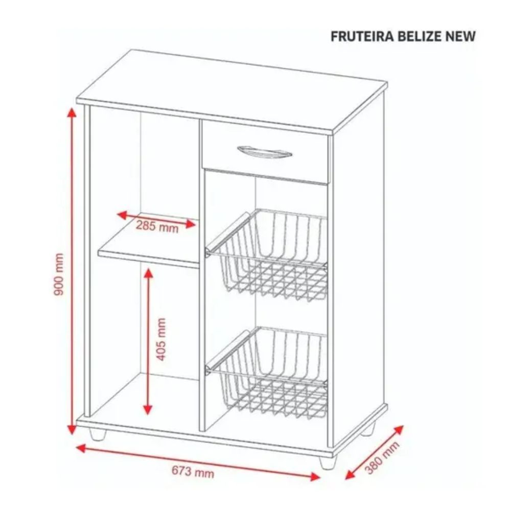 Fruteira Notavel Belize 55088 Branco New