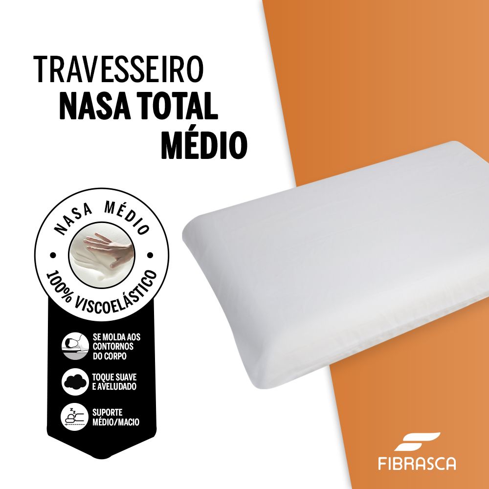 Travesseiro Fibrasca Nasa Total Médio