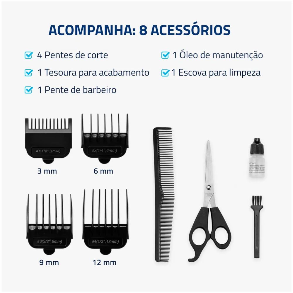 Máquina de Cortar Cabelo Mondial Hair Stylo CR-02