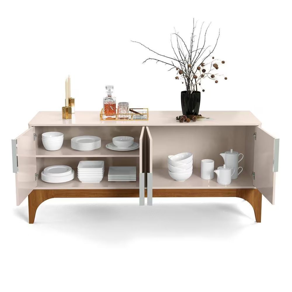 Buffet Lukaliam Aparador Balcão Amalf Off White Madero Canela