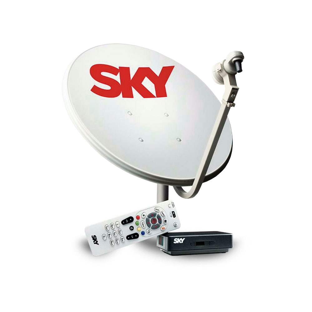 kit Antena com Receptor HD SKY Pré-Pago SH10
