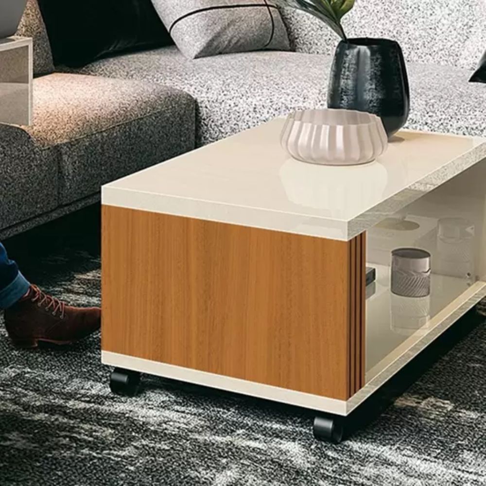 Mesa de Centro Prática Off White Cedro 17955 EDN