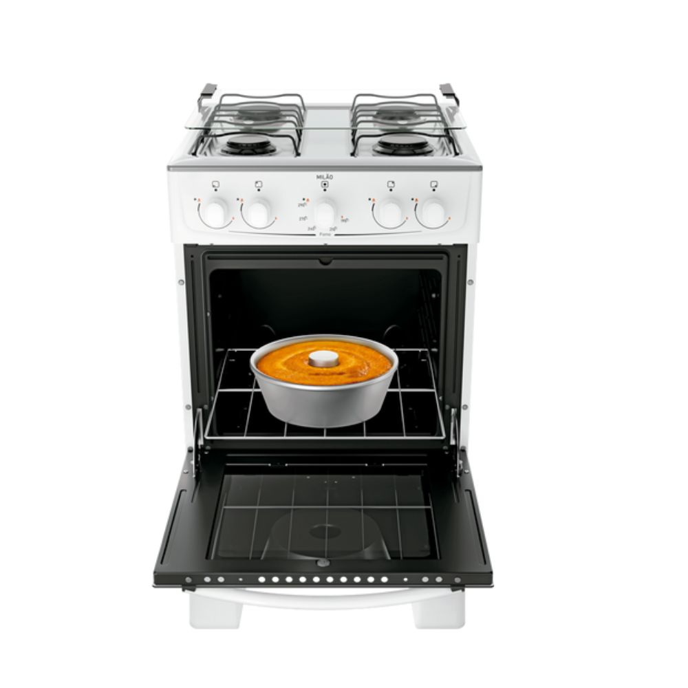 Fogão 4 Bocas com Mesa Inox Atlas Milão