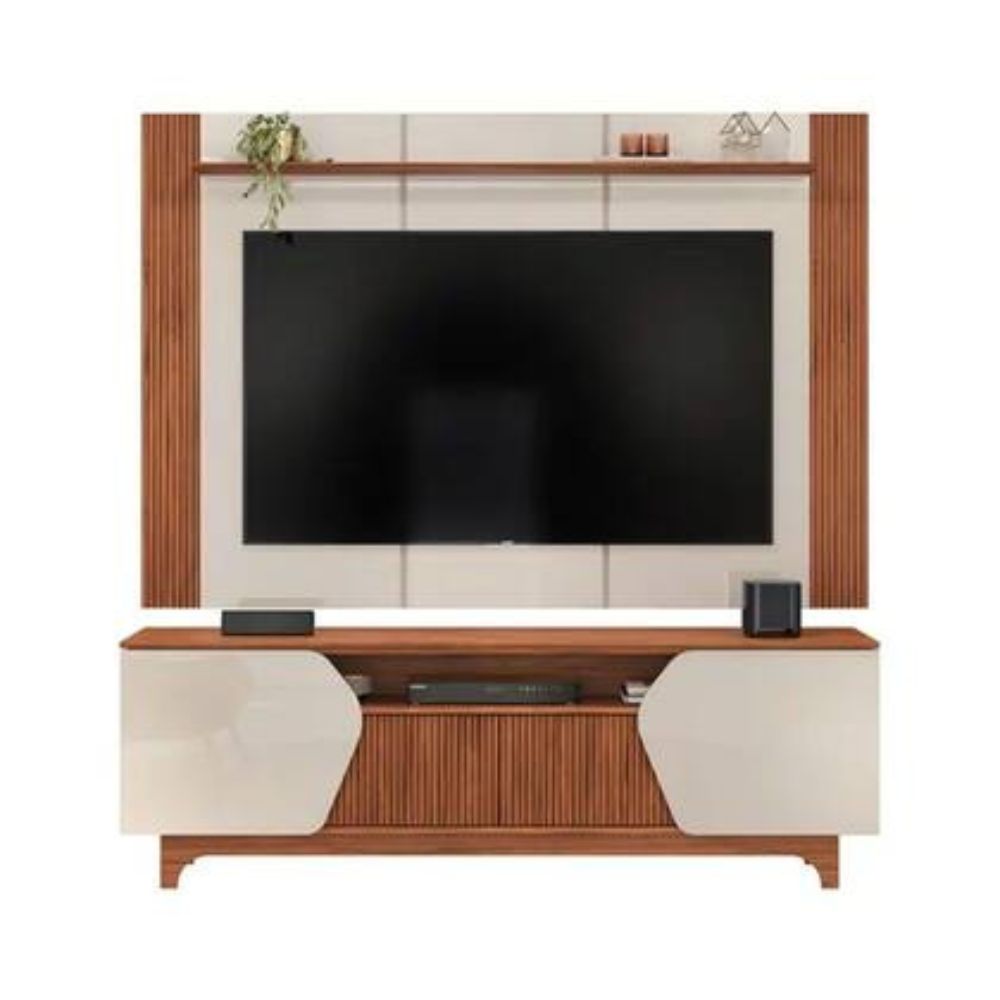 Rack com Painel Helo para TVs até 75 Polegadas MDF MDP 4 Portas DJ Móveis