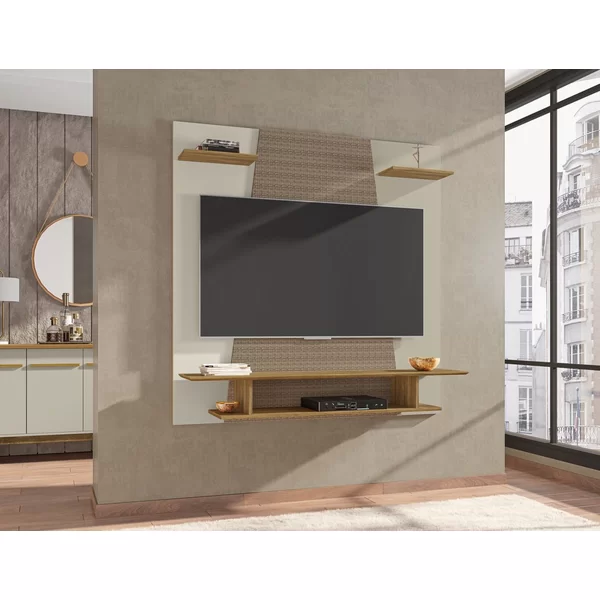 Painel Bechara Veneza Rattan / Off / Cinza