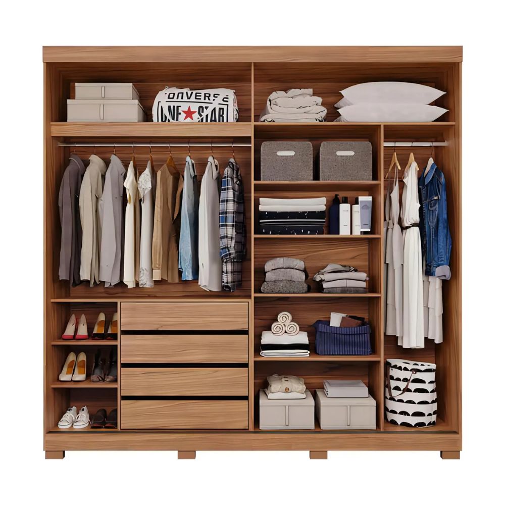 Guarda-Roupa Panan Blumenau 2 Portas Cinamomo/Off White