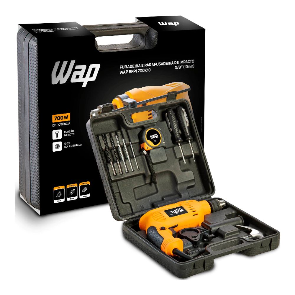 Furadeira e Parafusadeira Wap EFPI700K10