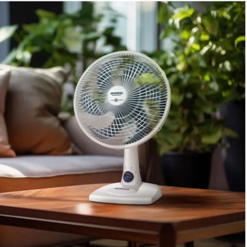 Ventilador de Mesa Mondial Super Power VSP-30-W Branco e Azul