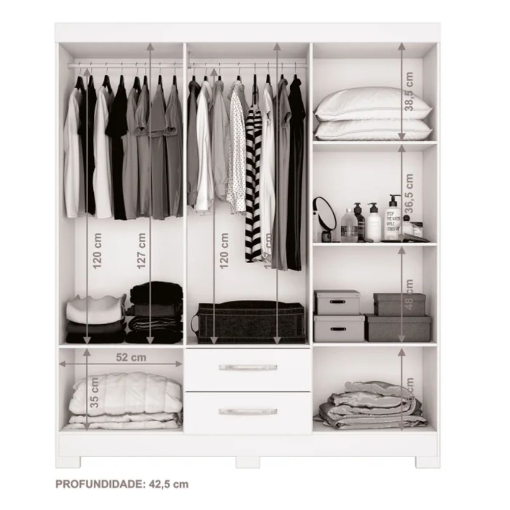 Guarda Roupa Notável NT 5130 Nogal Trend