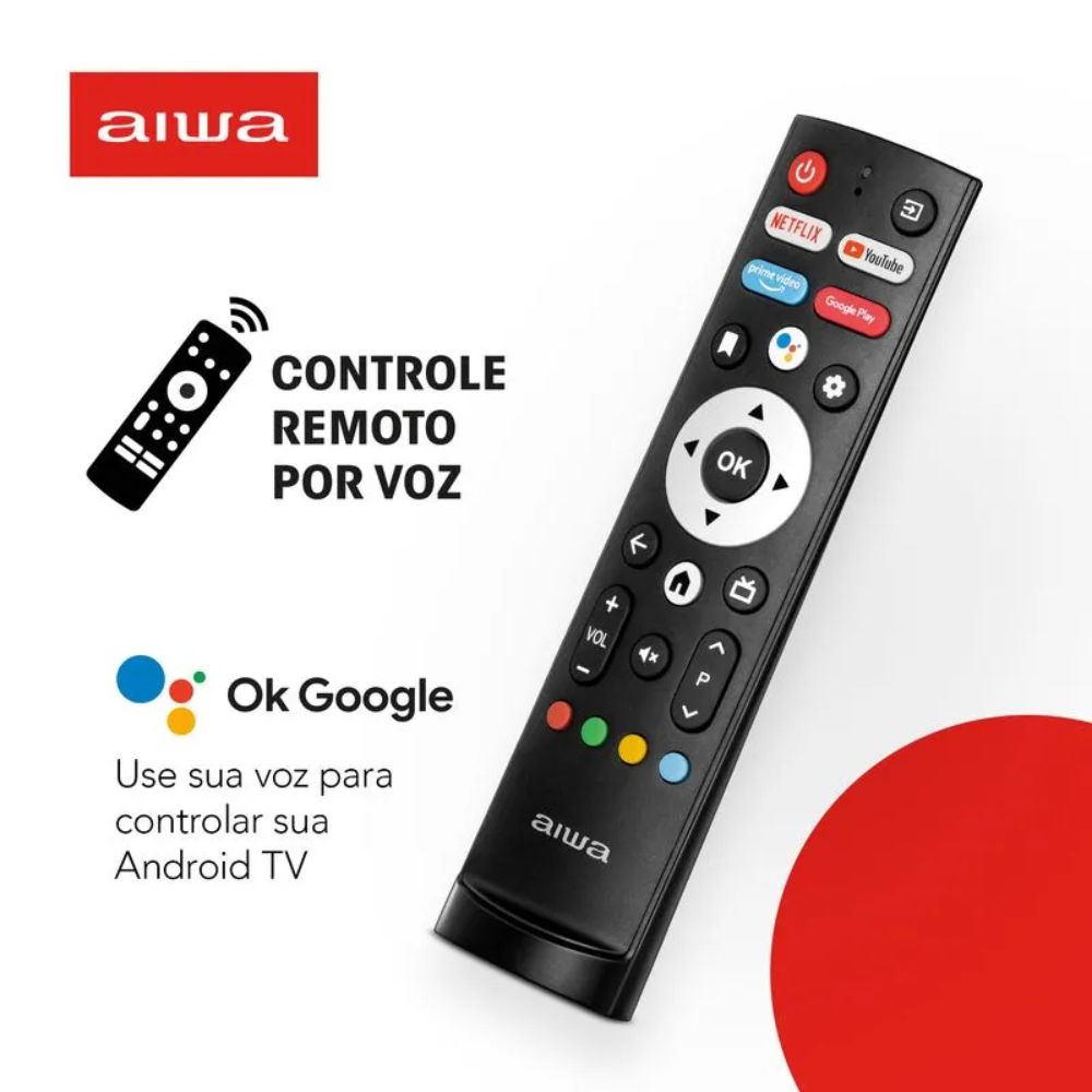Smart TV AIWA 43” Android Full HD Borda Ultrafina AWS-TV-43-BL-02