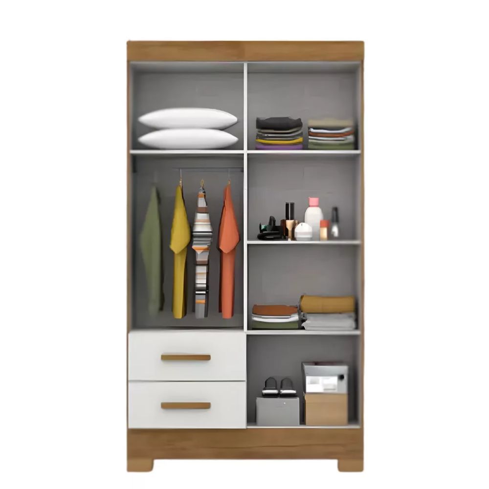 Roupeiro Josan Olímpio 4 Portas com Pés – Cinamomo/Off