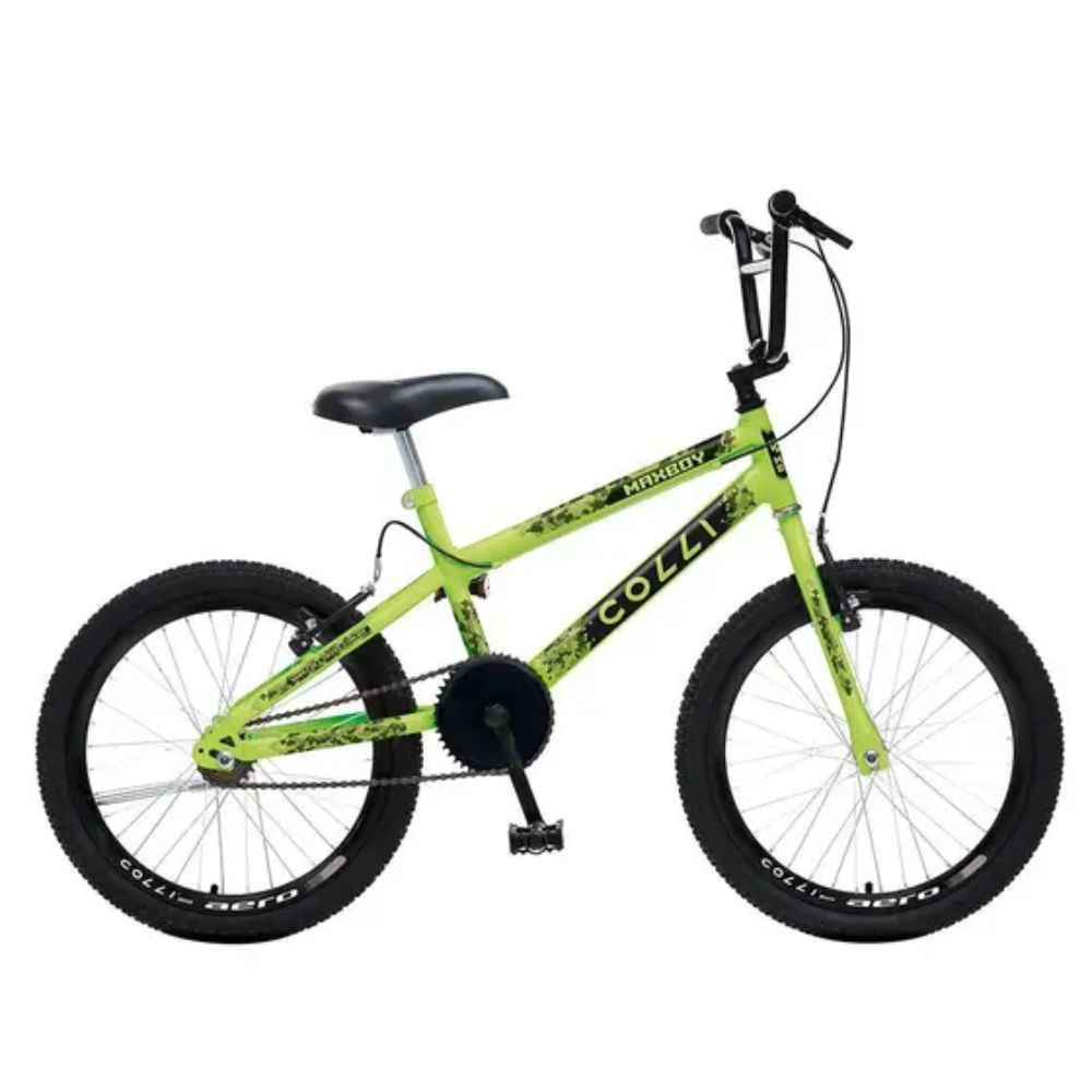 Bicicleta Max Boy Aro 20 Colli Freio V-Brake Amarelo Neon