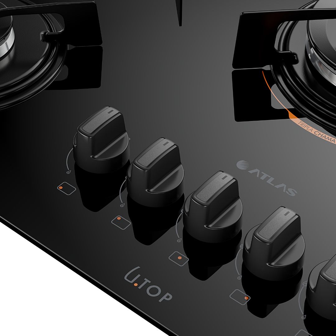 Cooktop Atlas Utop 5 Bocas Tc Preto