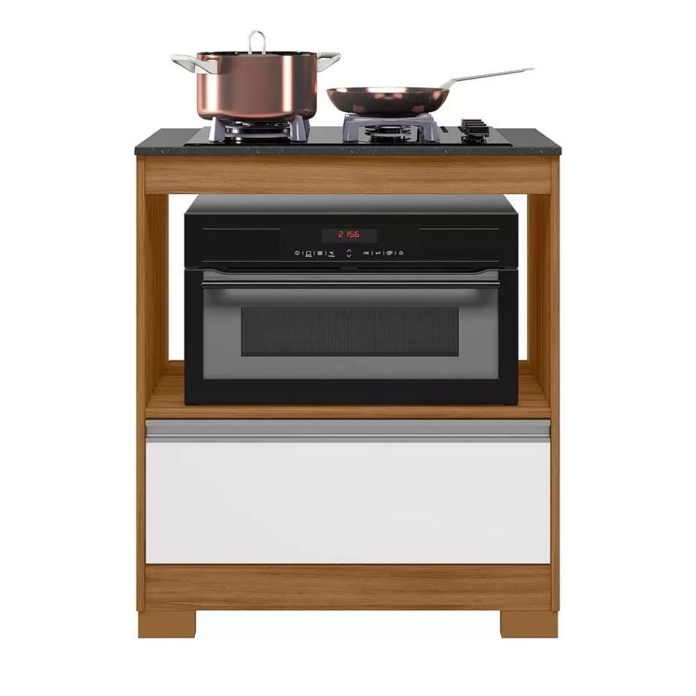 Balcão para Cooktop Notável NT 3110 Freijó Trend/Branco New