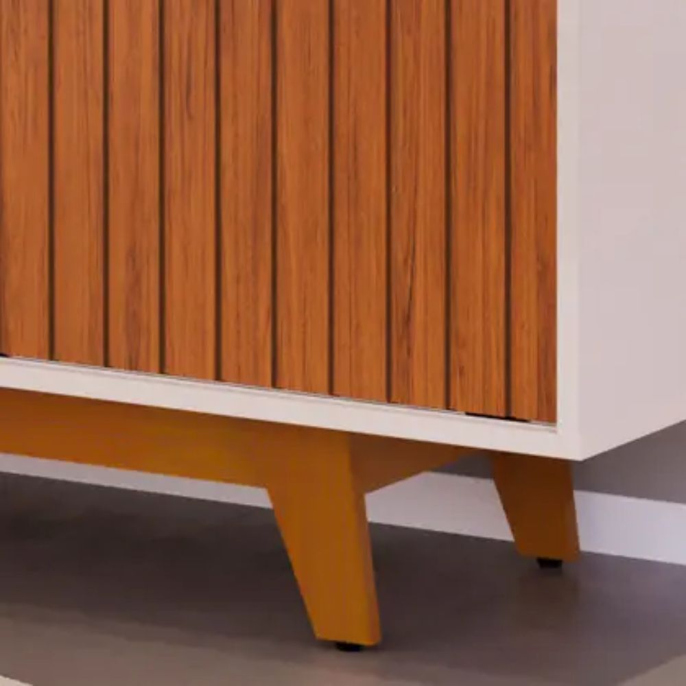 Painel Trend com Rack Bancada Flat DJ Móveis para TVs de até 65 polegadas