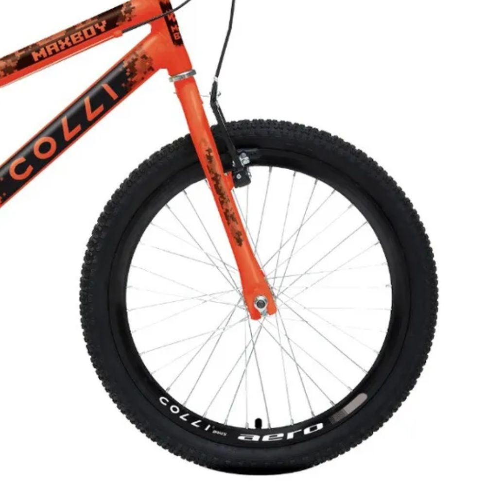 Bicicleta Colli Max Boy Cross Aro 20 Masculina Laranja Neon