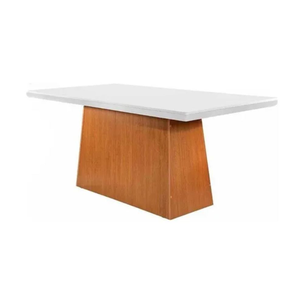Mesa Rufato Luna 180 6 Cadeiras Lunara Turim 07 Off White/Imbuia