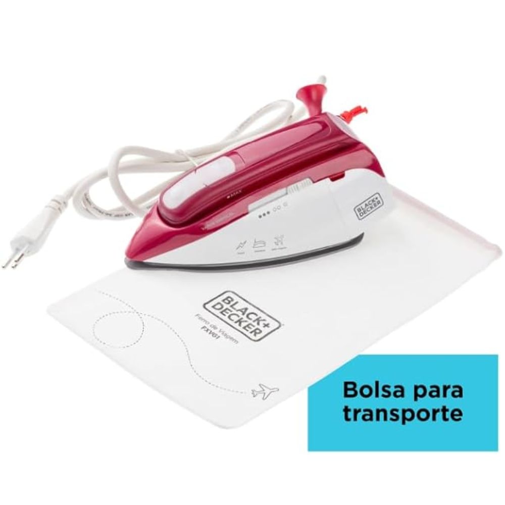 Ferro de Passar a Vapor Portátil Black+Decker FXVG1BR 220V