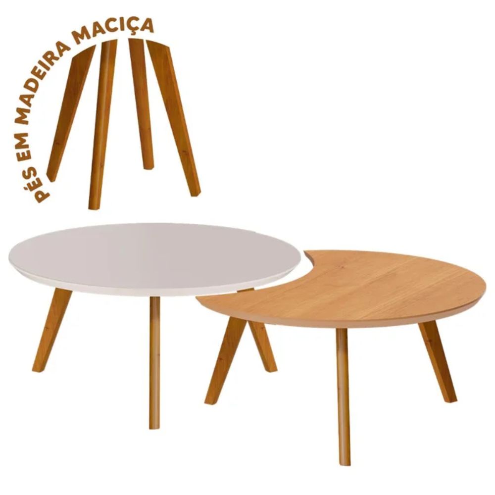 Mesa Imcal Classic Centro Luna Off White/Nature