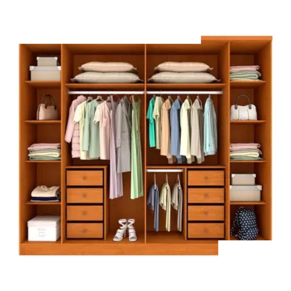 Guarda Roupa Casal 6 Portas Sevilla Tcil Cinamomo/Off White