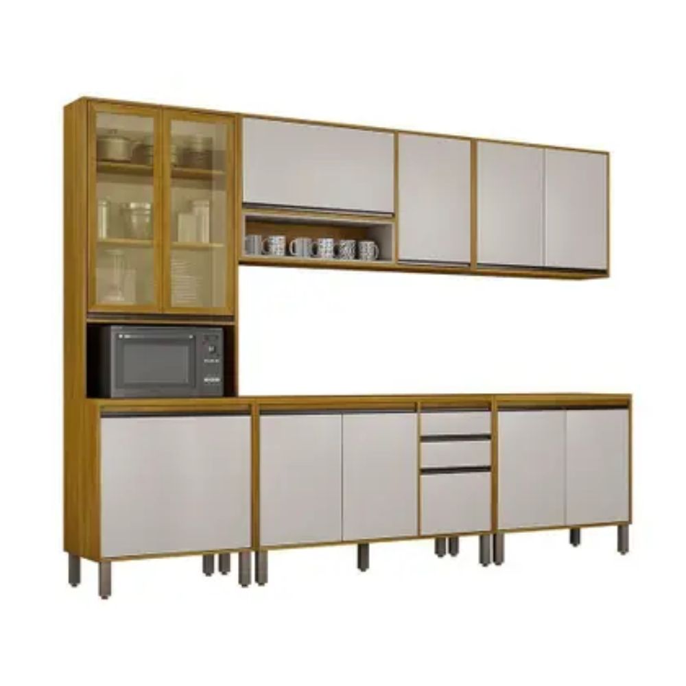 Cozinha Completa Nala Mobilihouse 12 Portas MDF 260cm OFF