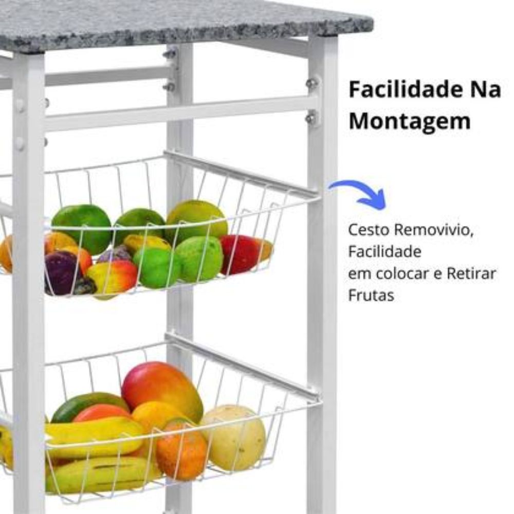 Fruteira J Santos Tubular Marmore Filtro Branca