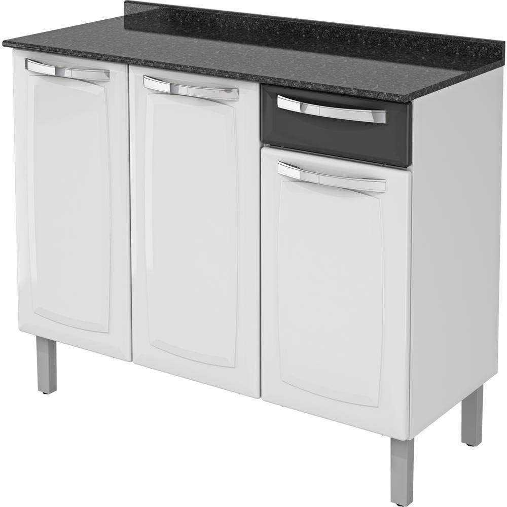 Cozinha Completa Itatiaia Rose Aço COZ C/IG3G1-105 Cor Branco c/Preto