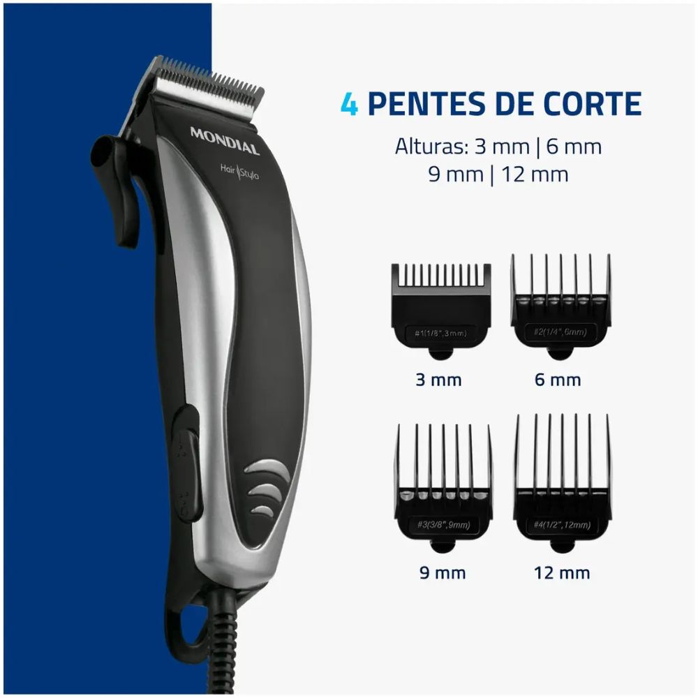 Máquina de Cortar Cabelo Mondial Hair Stylo CR-02