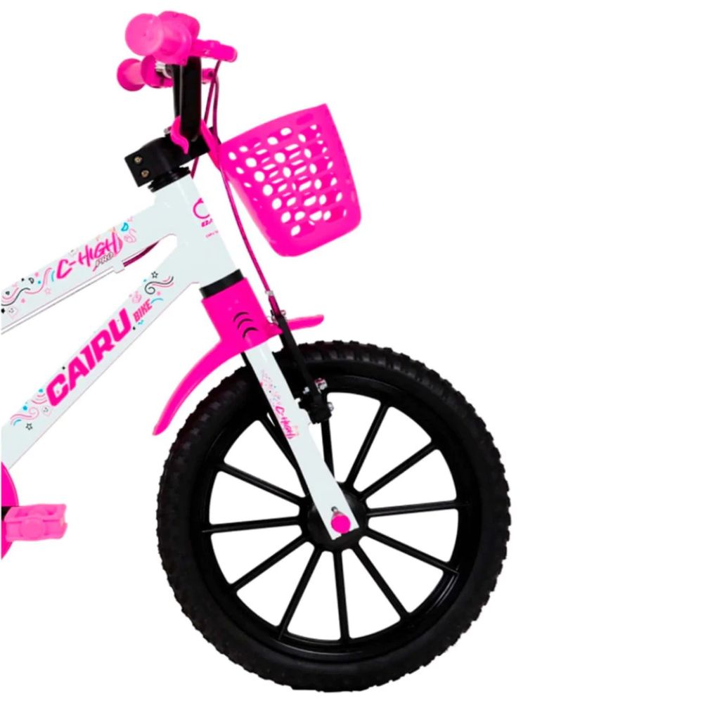 Bicicleta Cairu Aro 16 Mtb Feminino C-high Pro Branco/rosa