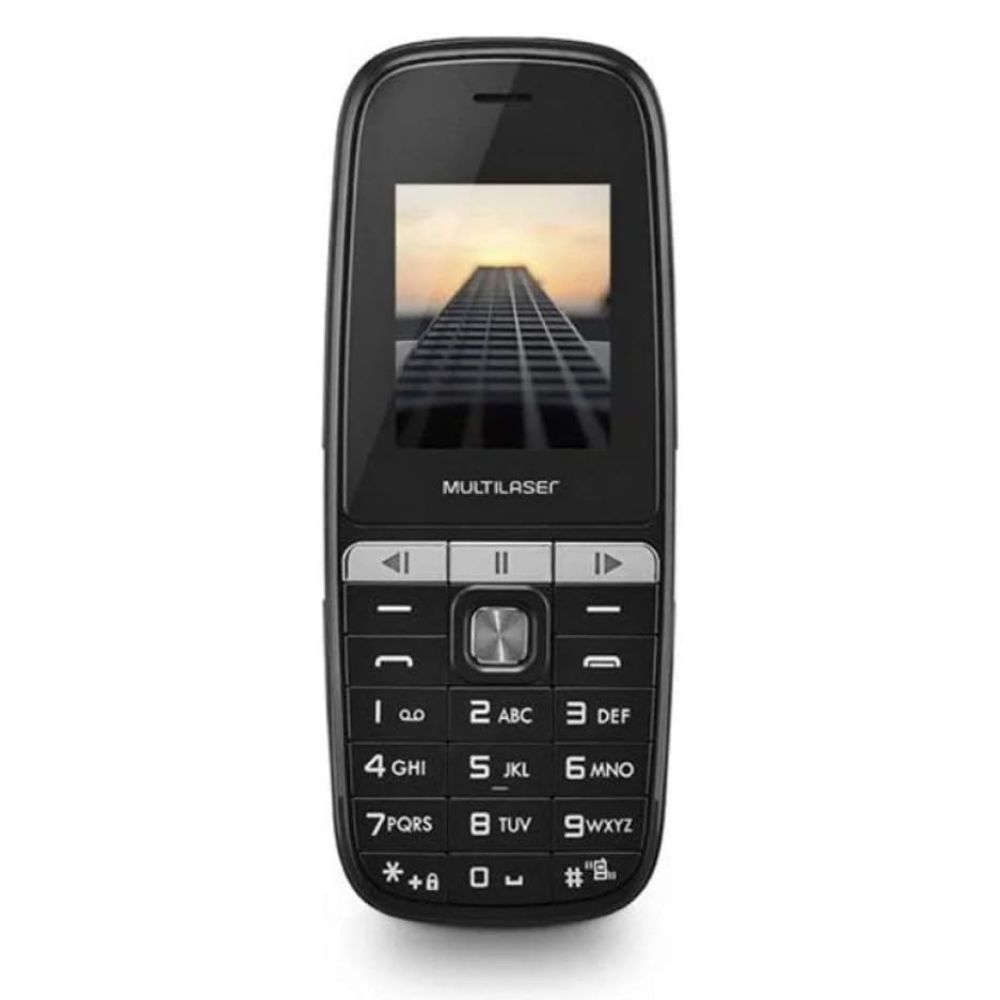 Celular Up Play Dual Chip MP3 com Câmera Preto Multilaser P9076