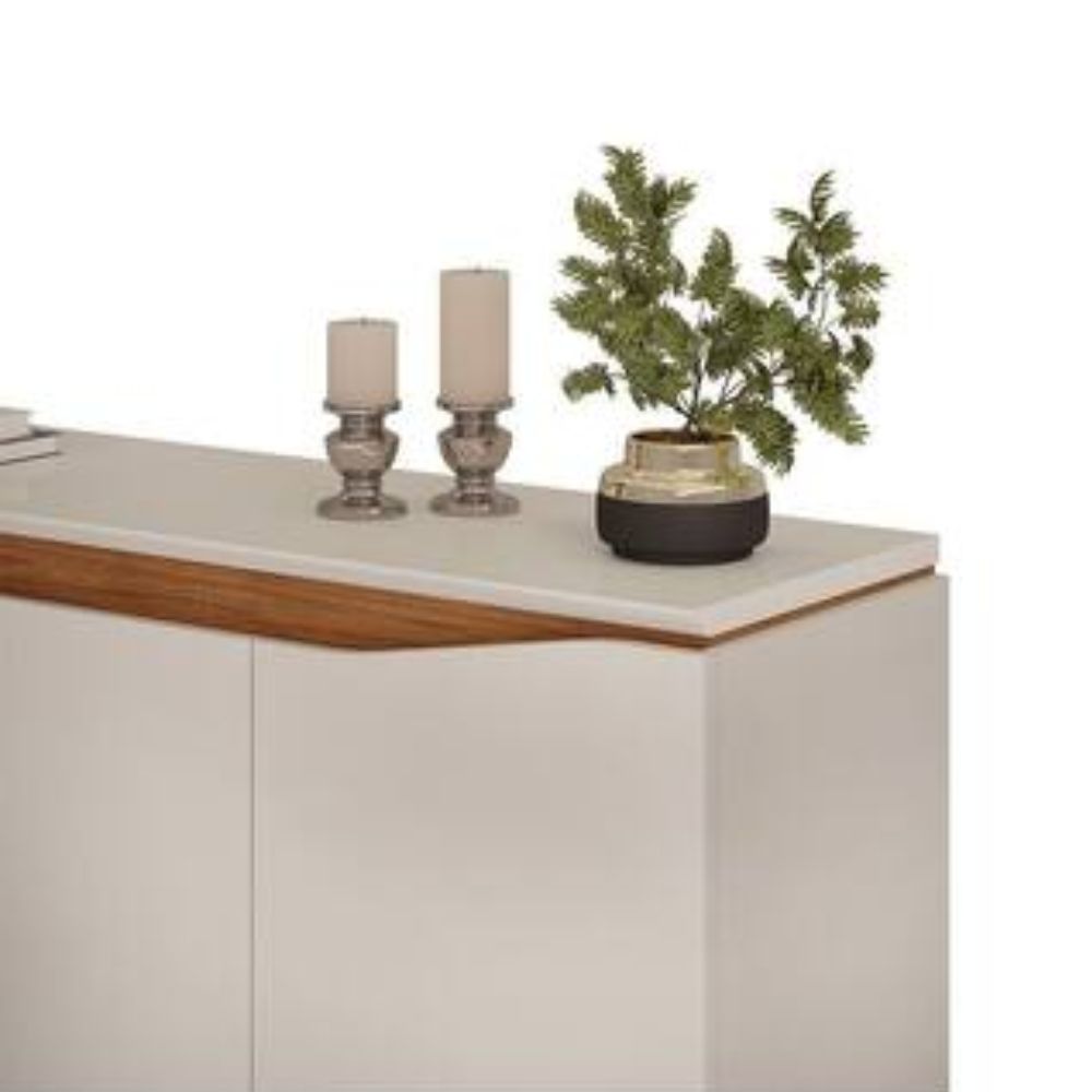 Buffet de Sala Jantar Nice 3 Portas Cedro/Off White - DJ Móveis