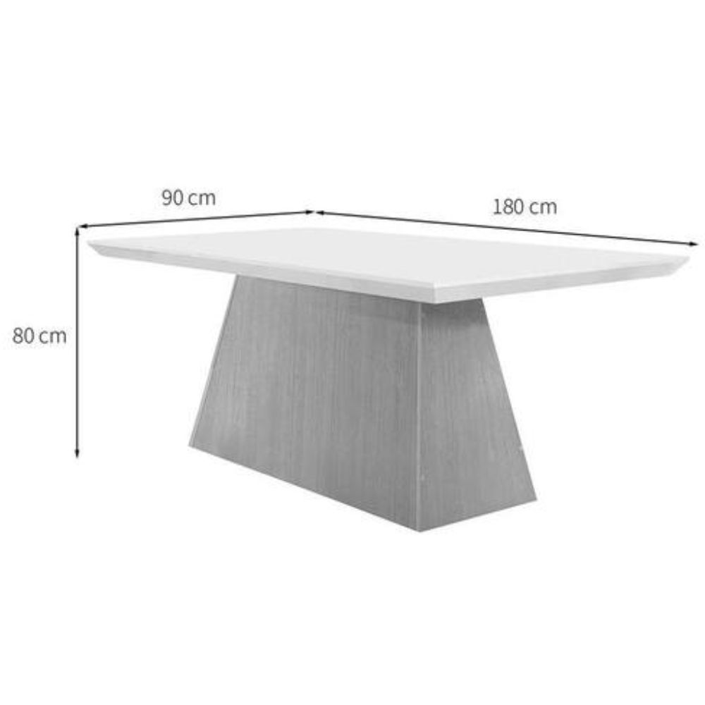 Mesa Rufato Luna 180 6 Cadeiras Lunara Veludo/Grafite/Imbuia