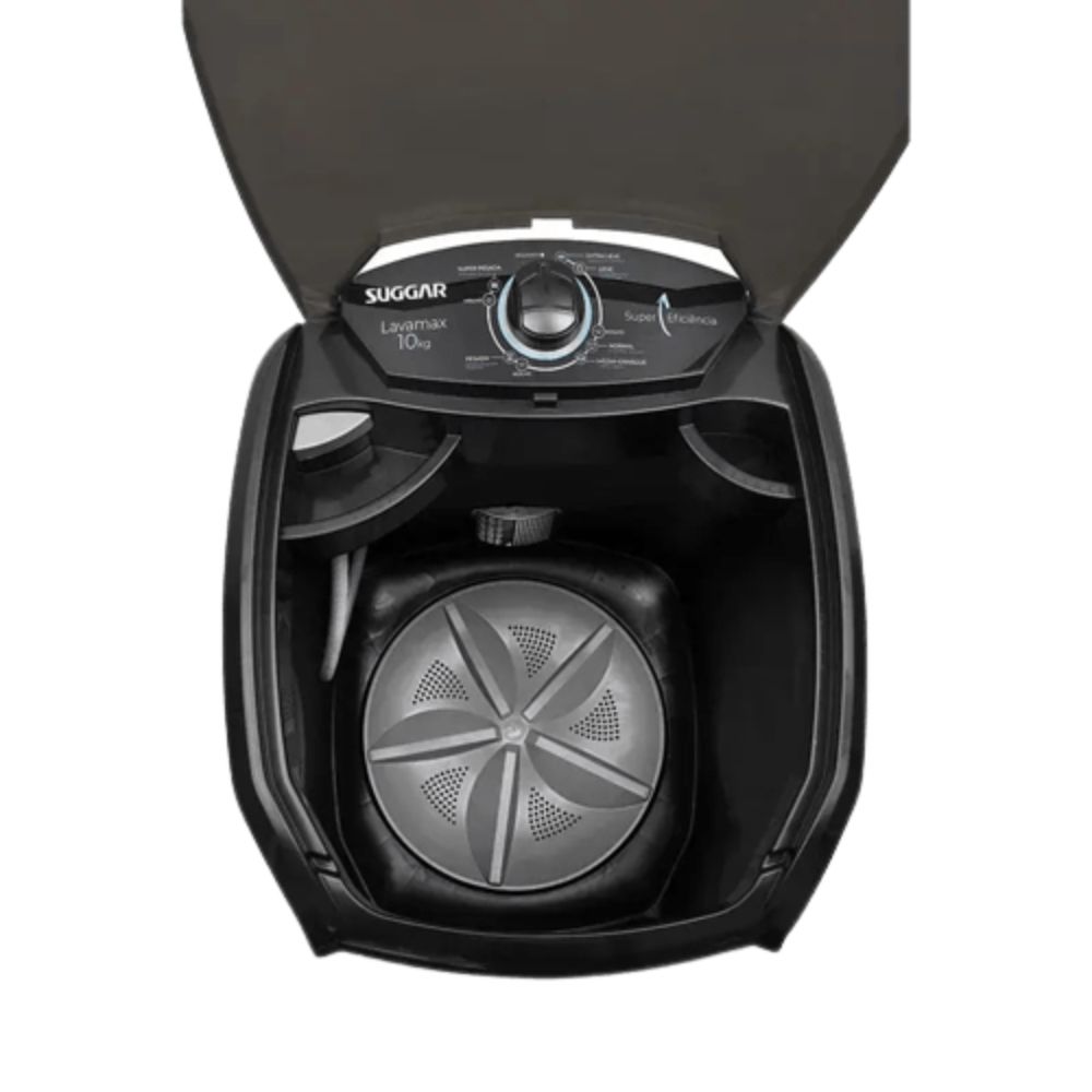 Lavadora Semi Automática Suggar Lavamax LX1022PT 10kg Preta