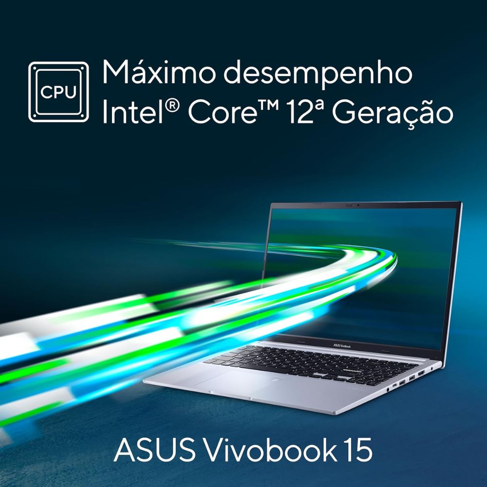 Notebook Asus X1502ZA-EJ1764W Core i3 256GB 4GB Win 11 Prata
