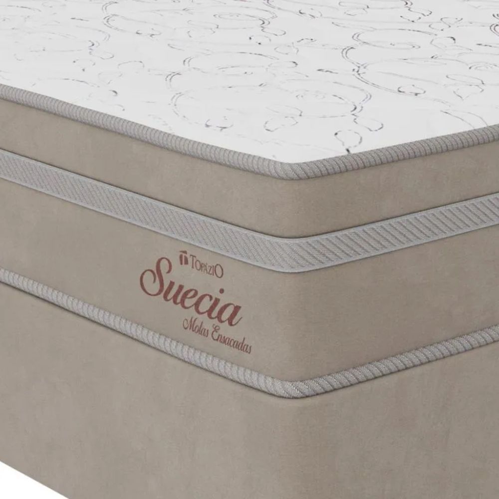 Cama Box Topázio Suécia Molas Ensacadas 138x188x52